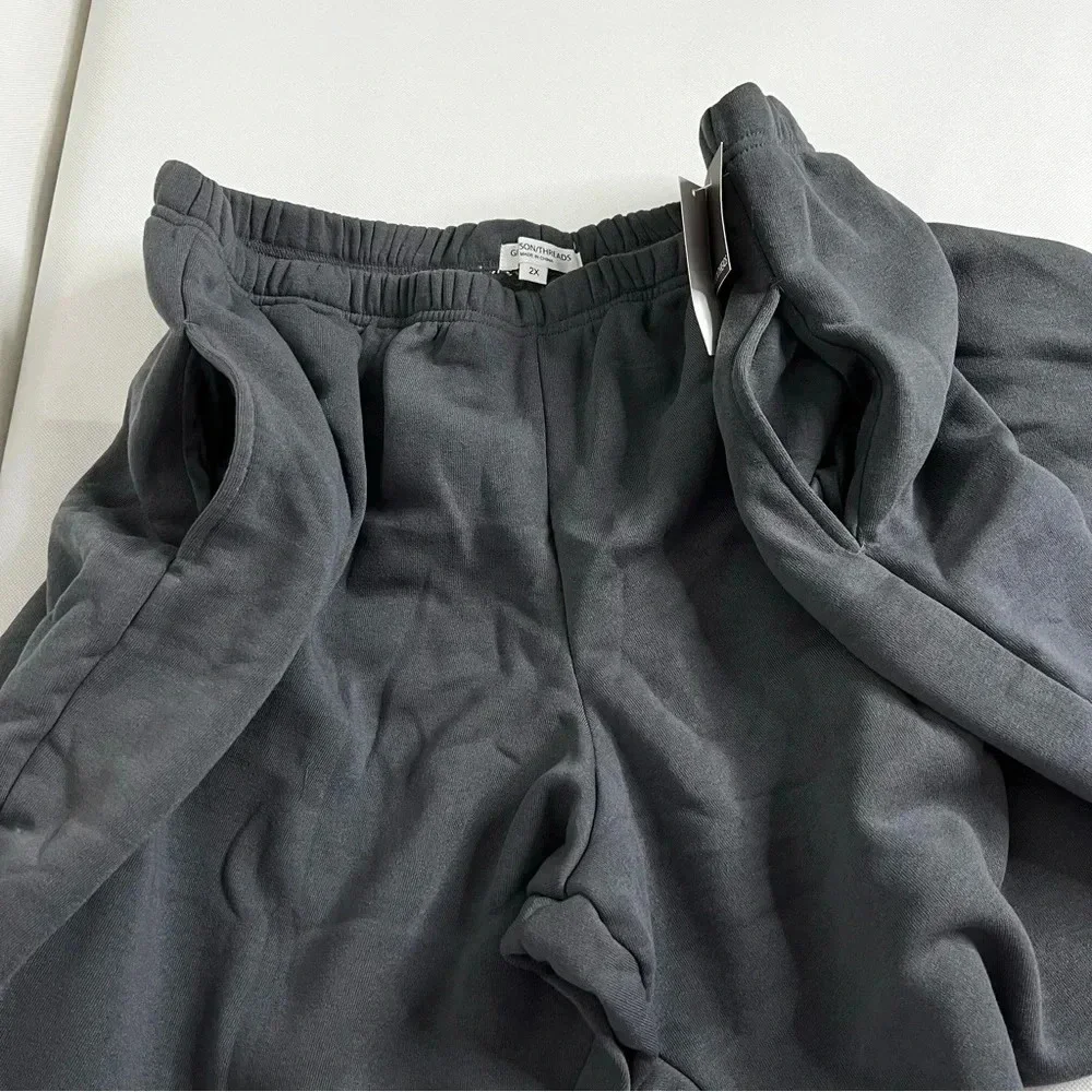 Grayson Threads Sweatpants Plus Size 2X Gray Fleece Lined Elastic Waist